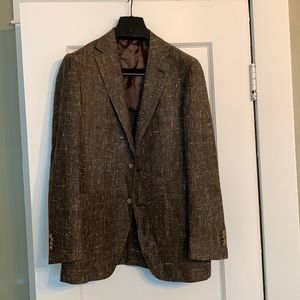 Suitsupply Havana Jacket 40R Silk/Linen Brown, Half-lined